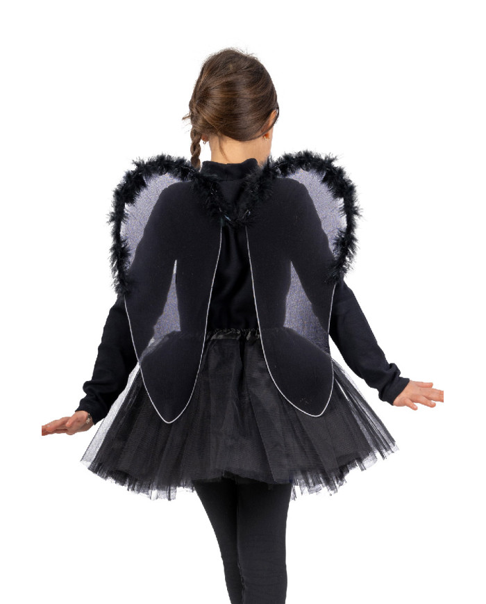 Black angel set ( skirt and wings h.cm.46x40) in pbh Black angel set ( skirt and wings h.cm.46x40) in pbh
