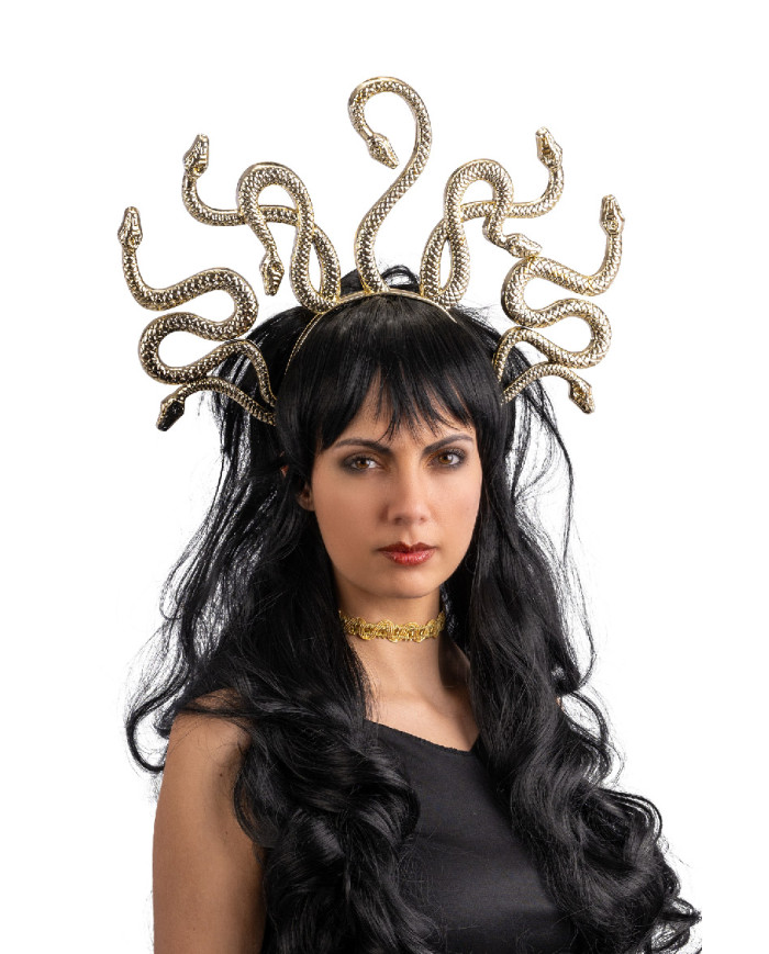 Medusa gold headband with label